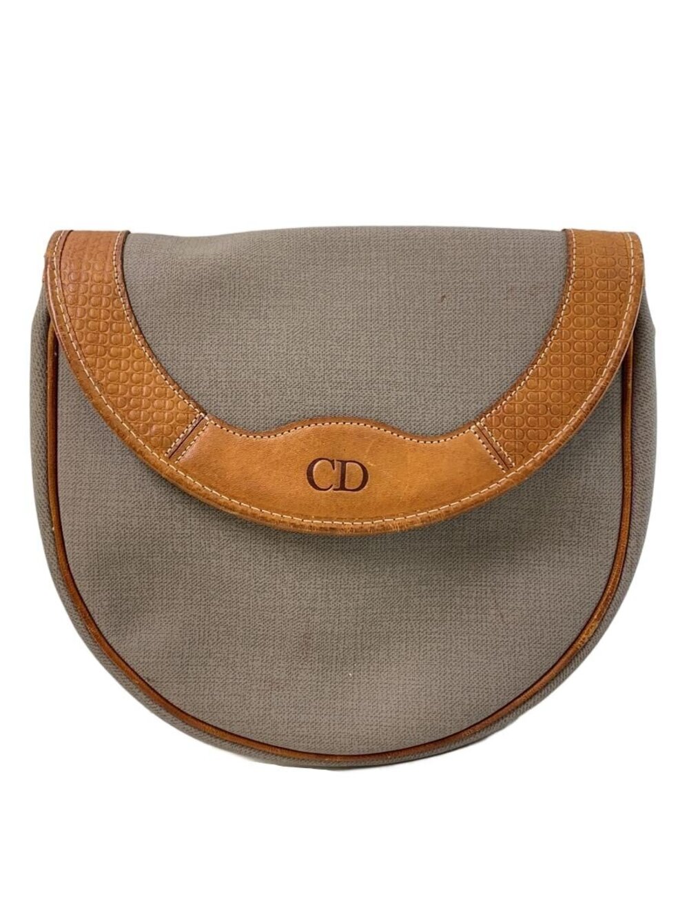 Christian Dior CD Round Shoulder Bag Gray